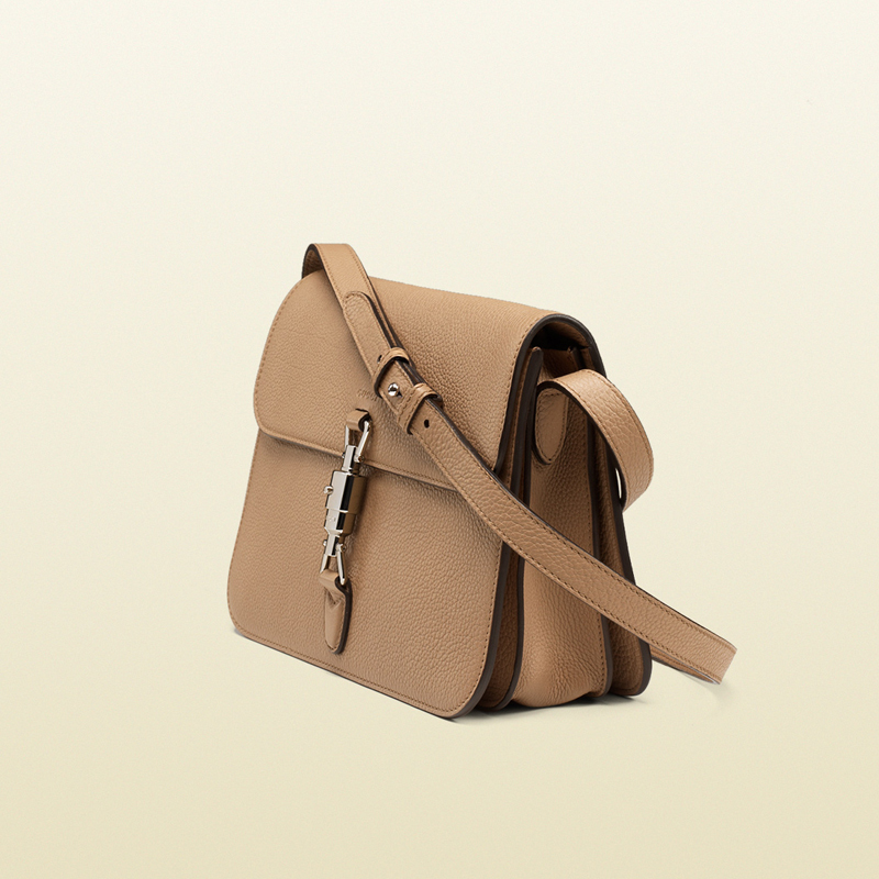 Jackie soft leather flap shoulder bag