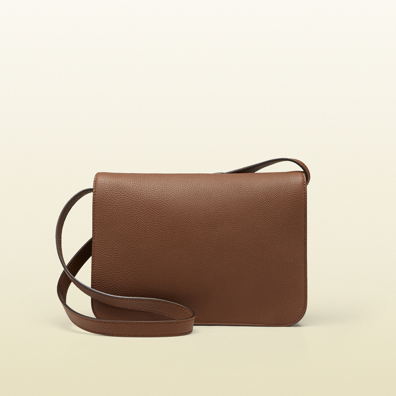 Jackie soft leather flap shoulder bag