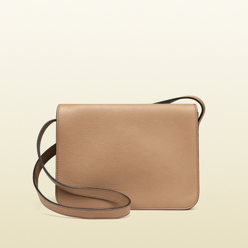 Jackie soft leather flap shoulder bag