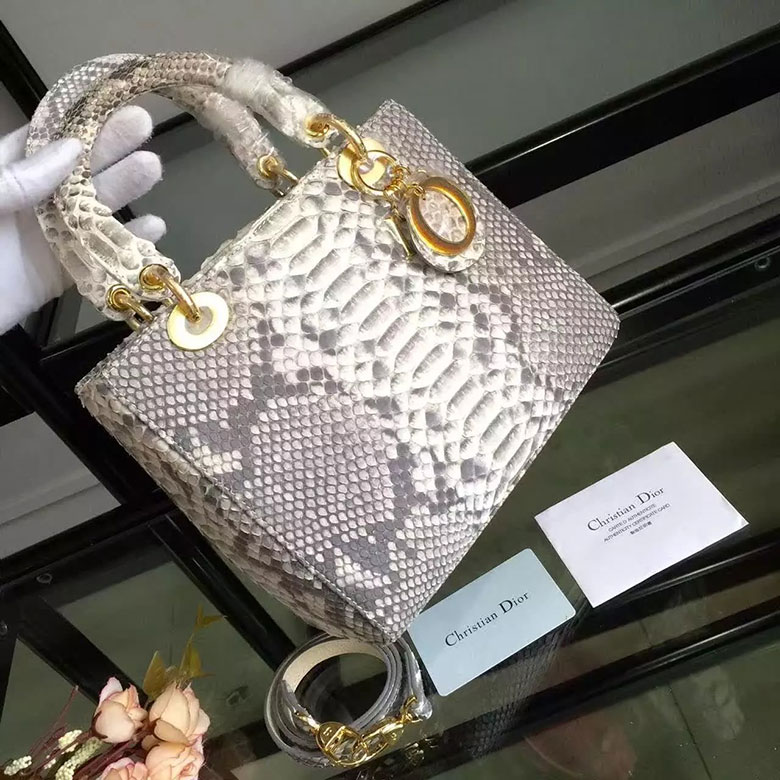 Lady Dior Bag Python leather D1655