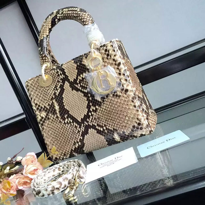 Lady Dior Bag Python leather D1655