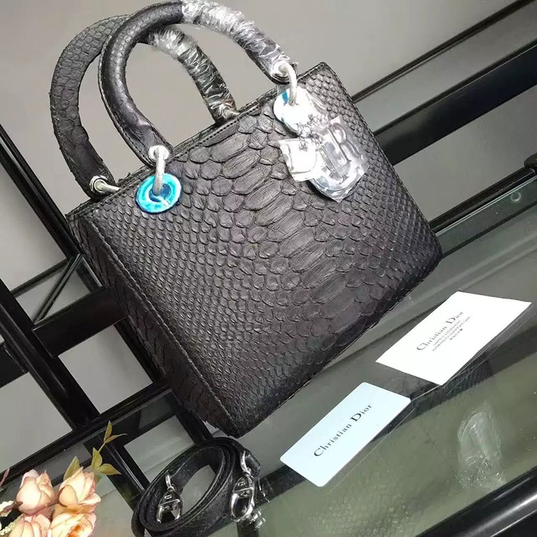 Lady Dior Bag Python leather D1655