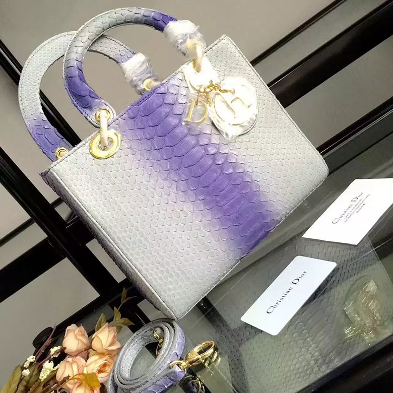 Lady Dior Bag Python leather D1655