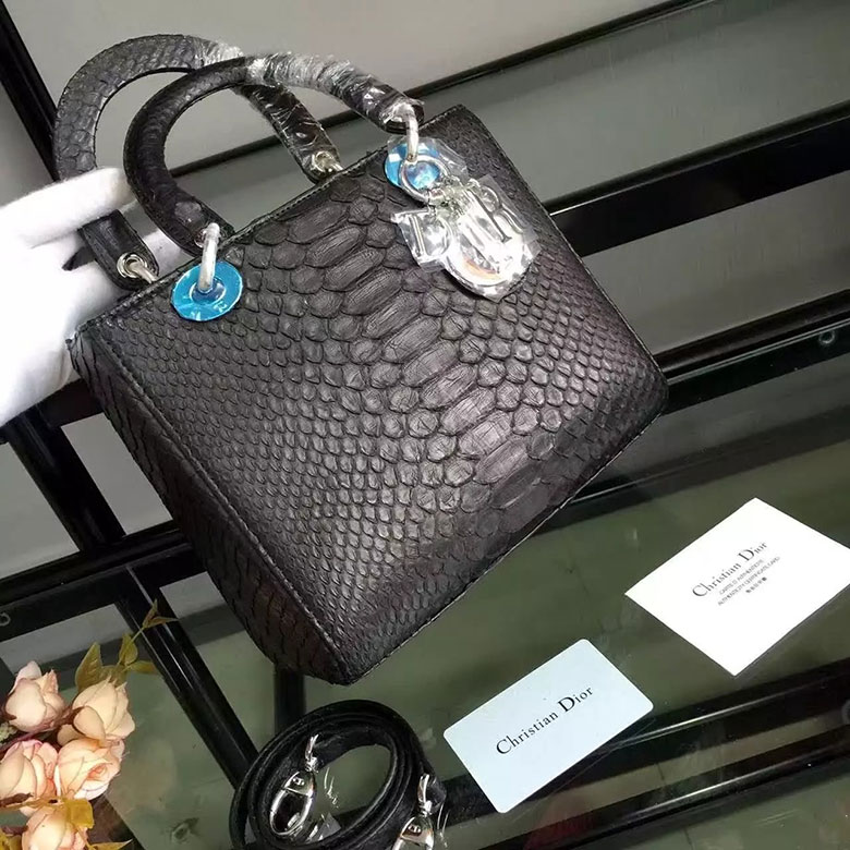 Lady Dior Bag Python leather D1655