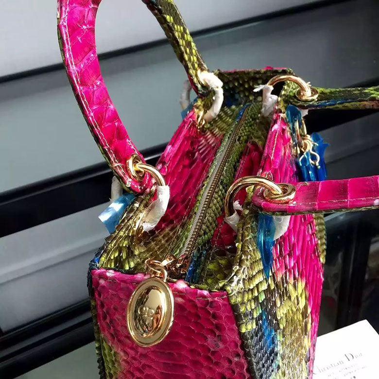 Lady Dior Bag Python leather D1655