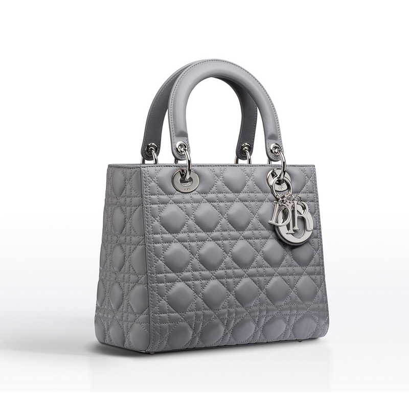 Lady Dior bag in Dior grey lambskin