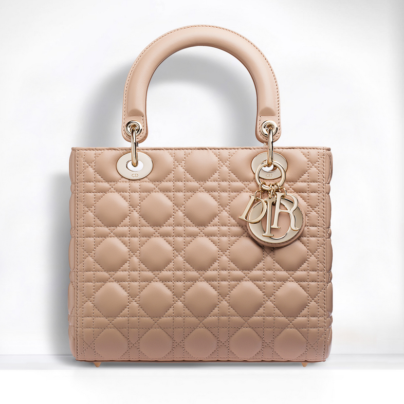 Lady Dior bag in Nude lambskin