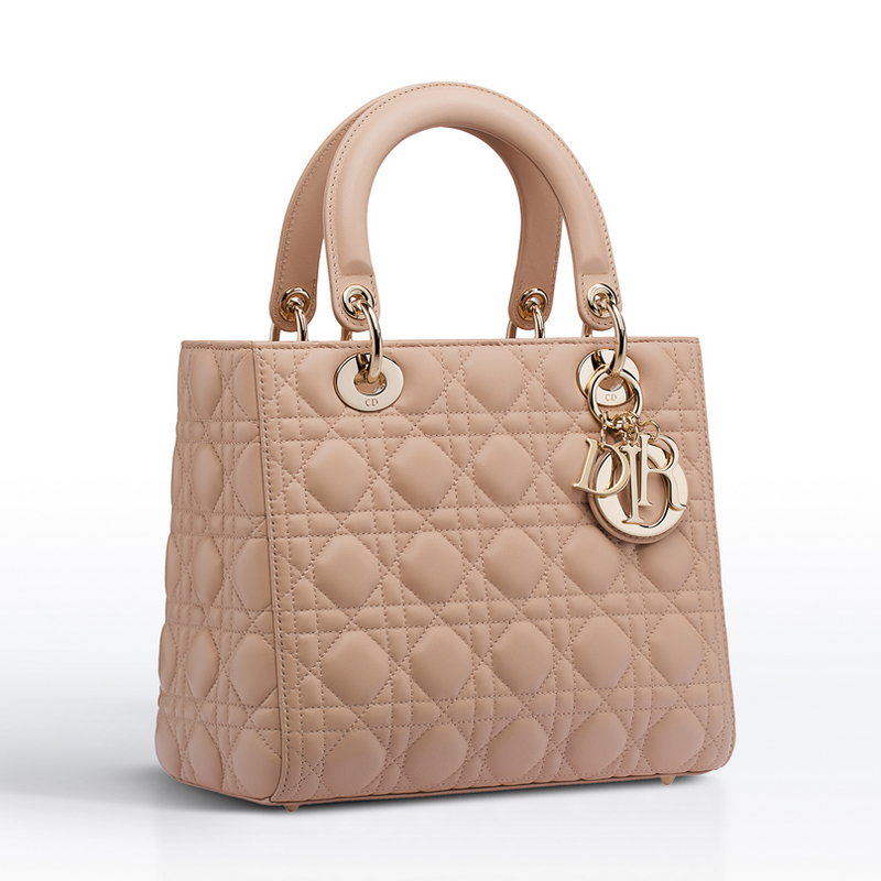 Lady Dior bag in Nude lambskin