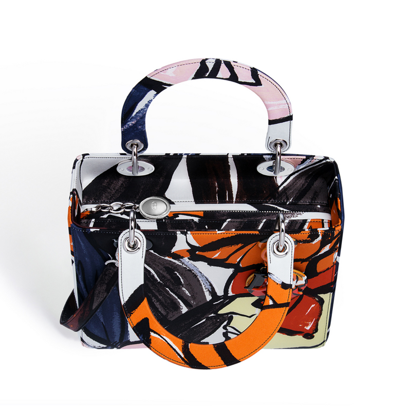 Lady Dior bag in printed twill