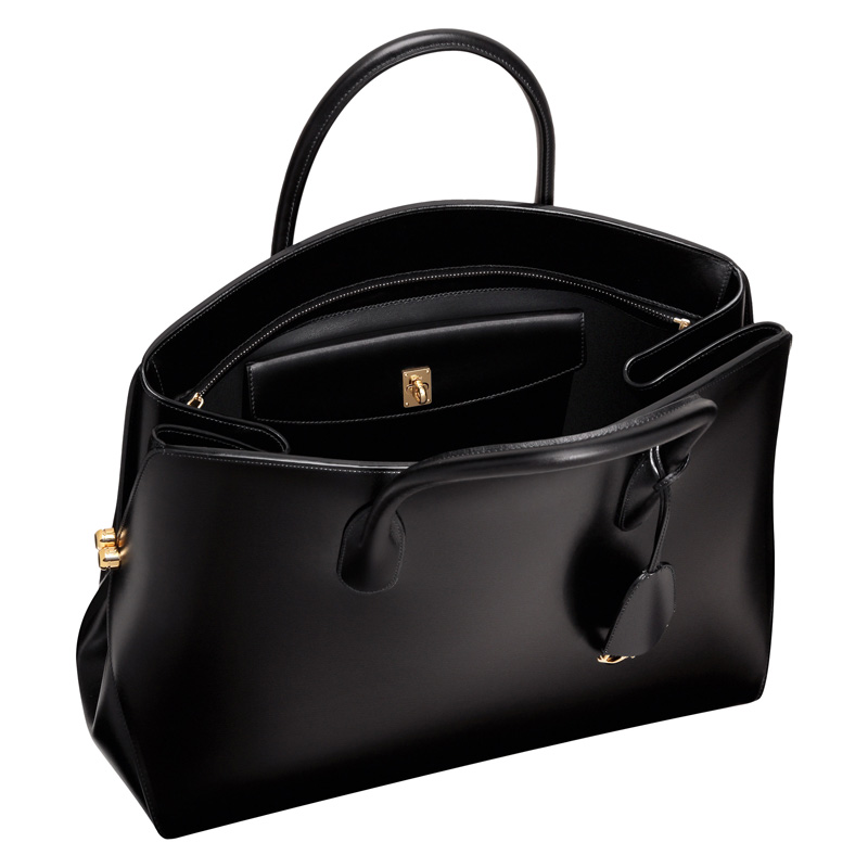 Large DiorBar bag, black leather