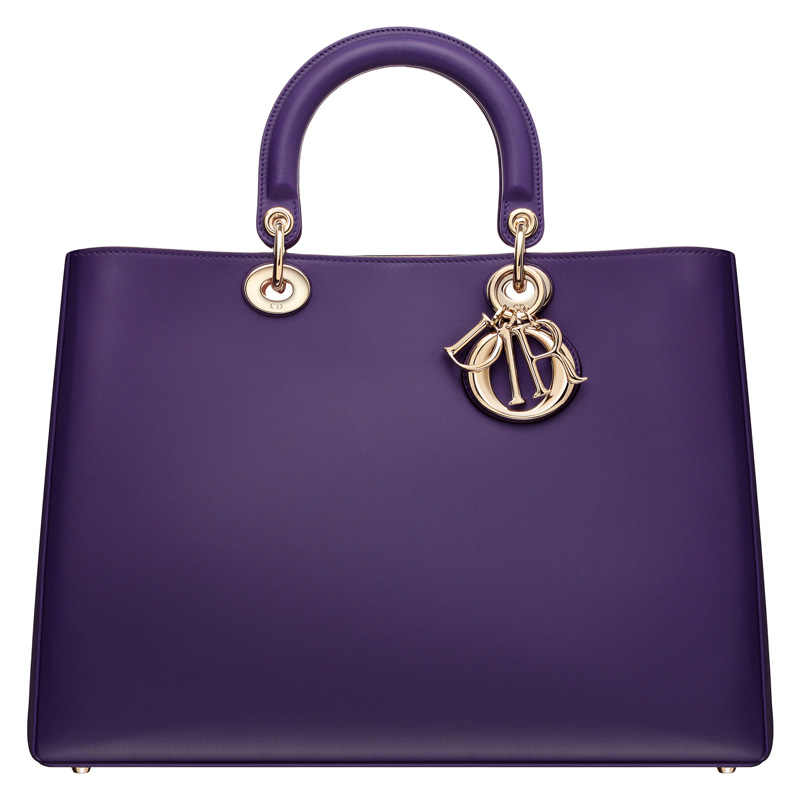 Large Violet leather Diorissimo bag