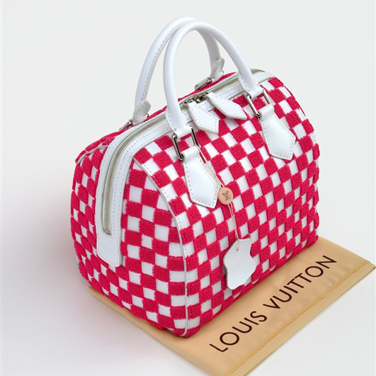 Louis Vuitton 2013 SPEEDY Bag M42237 Red&White