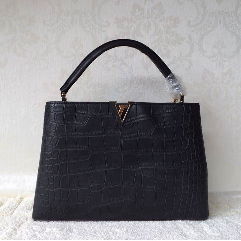 Louis Vuitton Crocodile Capucines MM Bag N91571