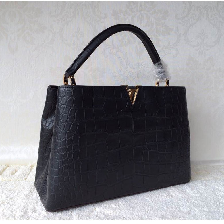 Louis Vuitton Crocodile Capucines MM Bag N91571