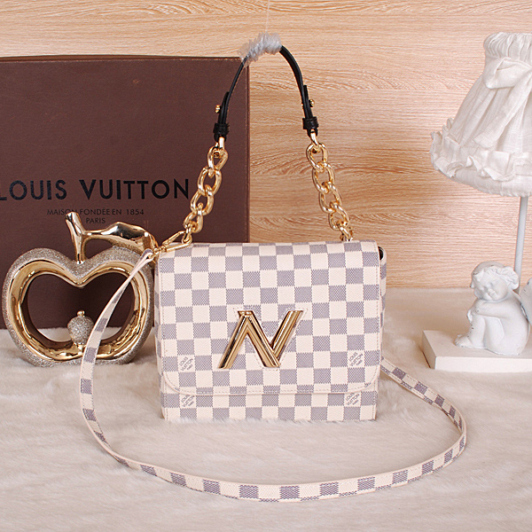 Louis Vuitton Damier Azur Canvas Twist Bag M48618