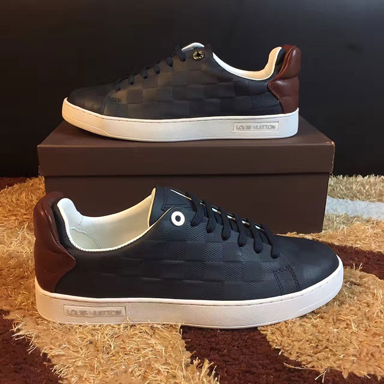 Louis Vuitton Frontrow Sneaker In Black Damier Calf Leather