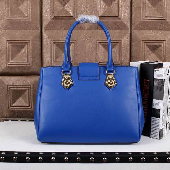 Louis Vuitton Lock Me MM Tote Bag M48966 Blue