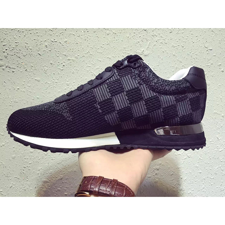 Louis Vuitton Men Black Run Away Sneaker Damier