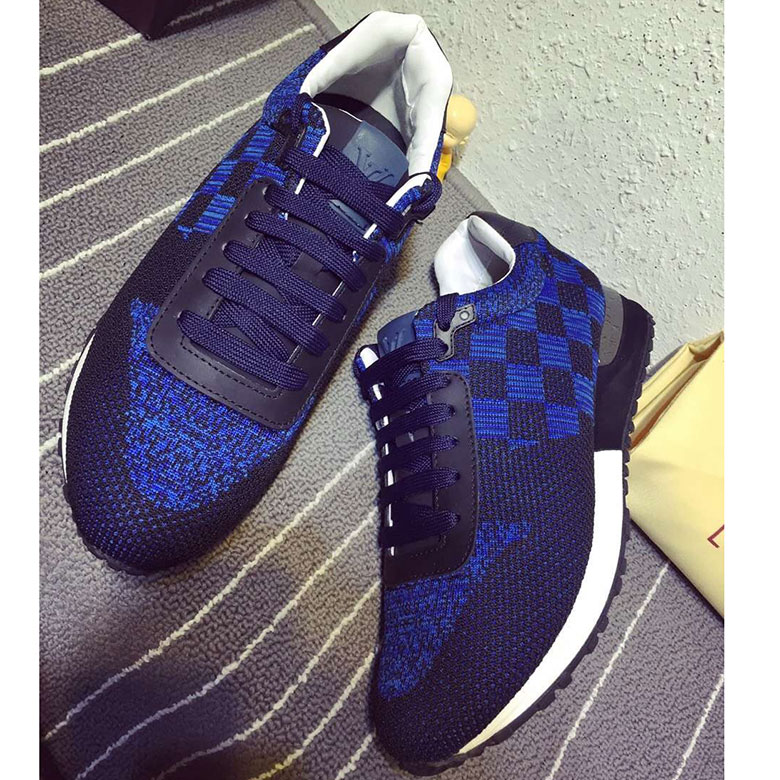 Louis Vuitton Men Black Run Away Sneaker Damier