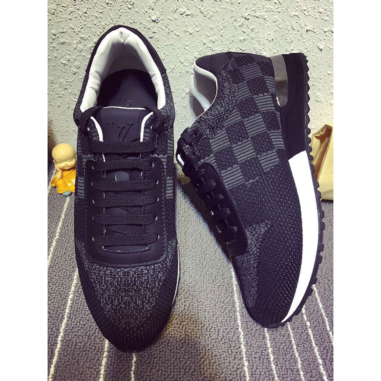 Louis Vuitton Men Black Run Away Sneaker Damier