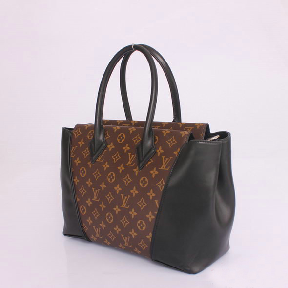 Louis Vuitton Monogram Canvas & Leather W PM M40941 Black