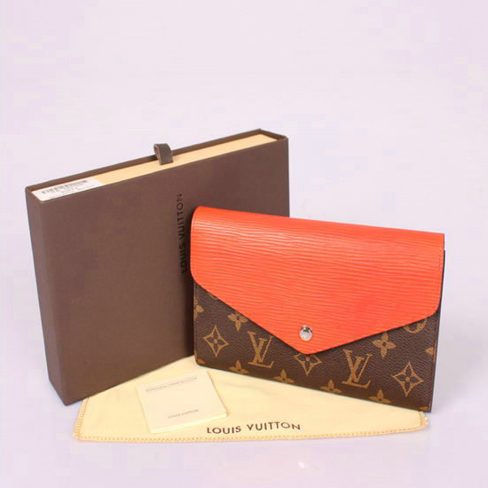 Louis Vuitton Monogram Canvas EPI Marie Lou Long Wallet Piment M60499 Orange