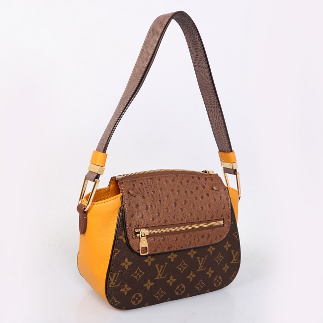 Louis Vuitton Precious Leather Majestueux Bag N91280 Yellow