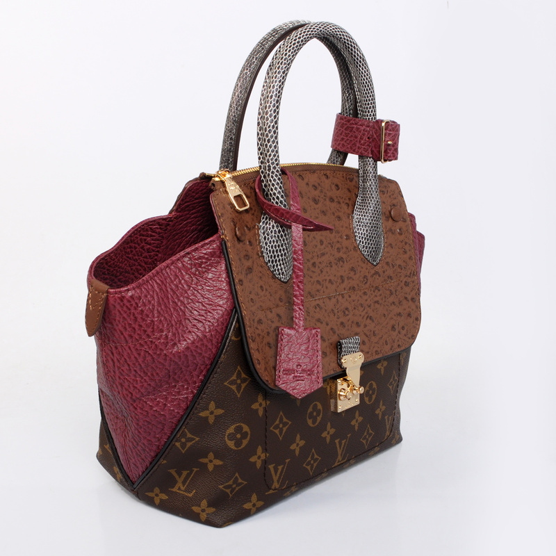 Louis Vuitton Precious Leather Majestueux Tote PM N91278 Red