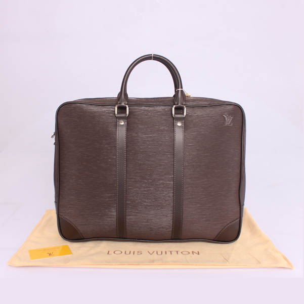 Louis Vuitton Taiga Leather Briefcase M32201 Coffee