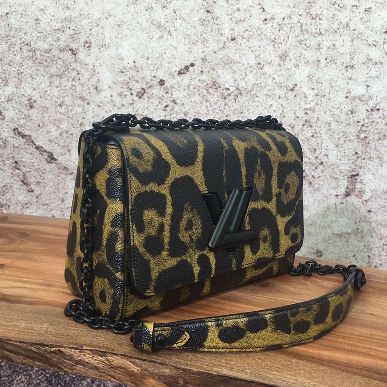 Louis Vuitton Twist MM Leopard Printed M52046