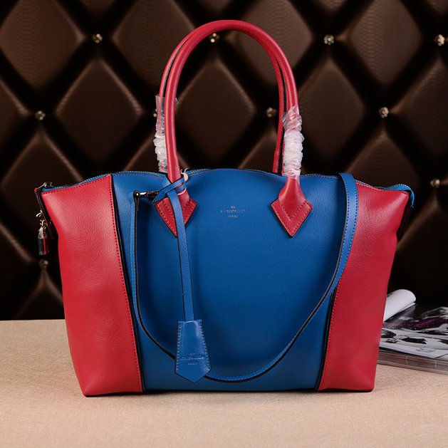 Louis Vuitton Veau Cachemire LOCKIT M96488 Blue&Red