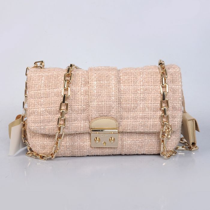 MISS DIOR Bag Nubuck Fabric D6347 Apricot