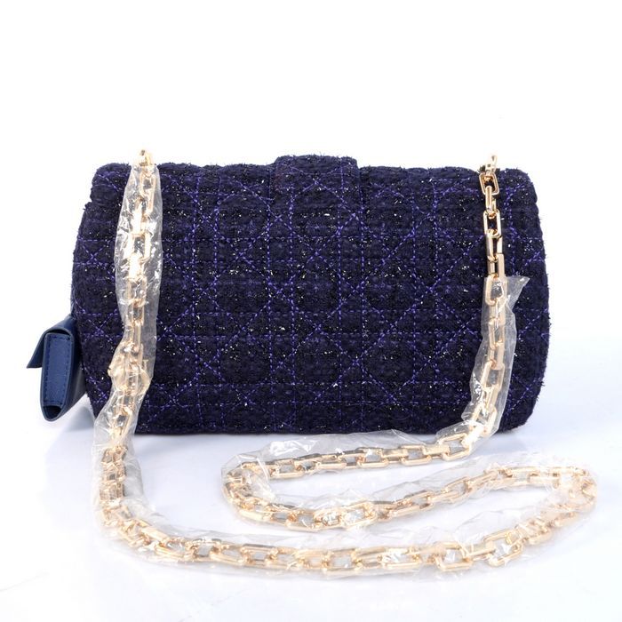 MISS DIOR Bag Nubuck Fabric D6347 Blue