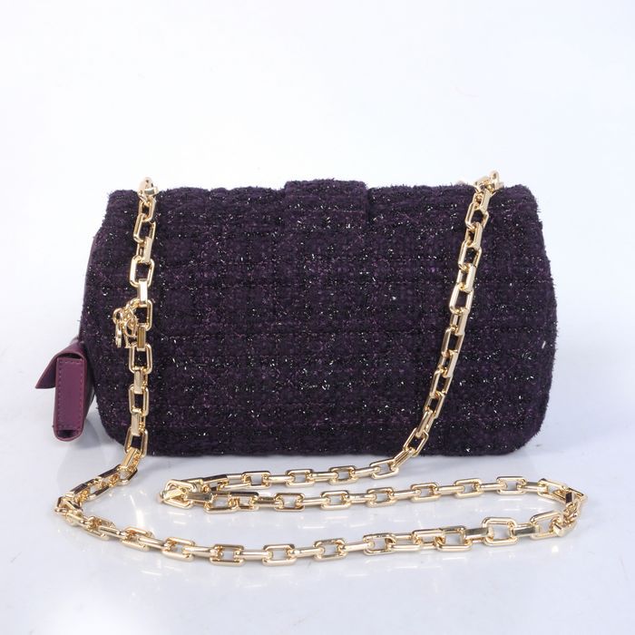 MISS DIOR Bag Nubuck Fabric D6347 Purple