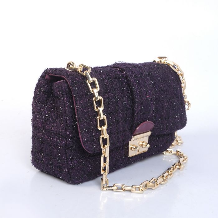 MISS DIOR Bag Nubuck Fabric D6347 Purple