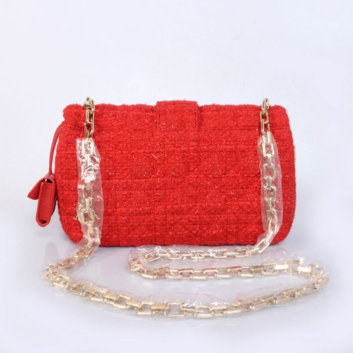 MISS DIOR Bag Nubuck Fabric D6347 Red