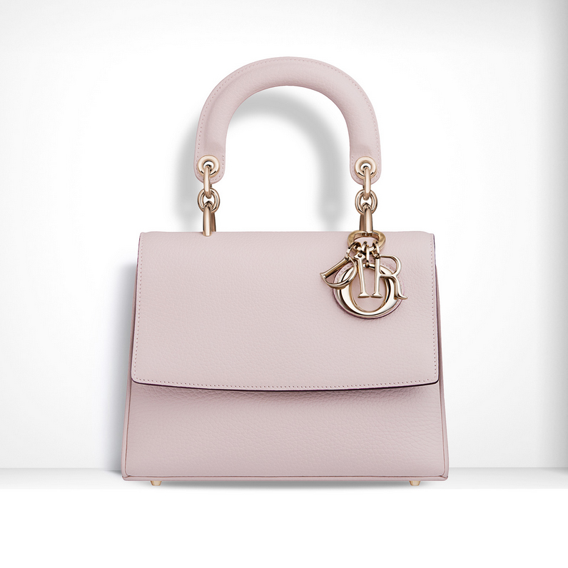 Mini Be Dior flap bag in Rose Poudre bullcalf leather