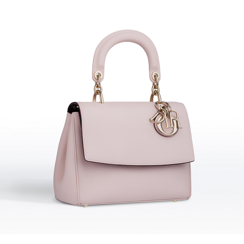 Mini Be Dior flap bag in Rose Poudre bullcalf leather