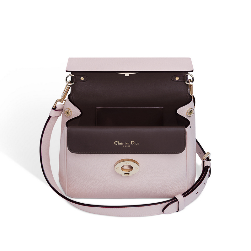 Mini Be Dior flap bag in Rose Poudre bullcalf leather