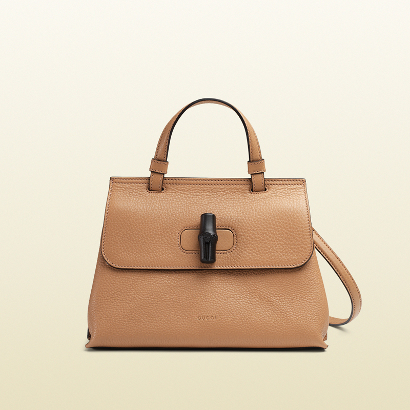 Online exclusive bamboo daily leather top handle bag