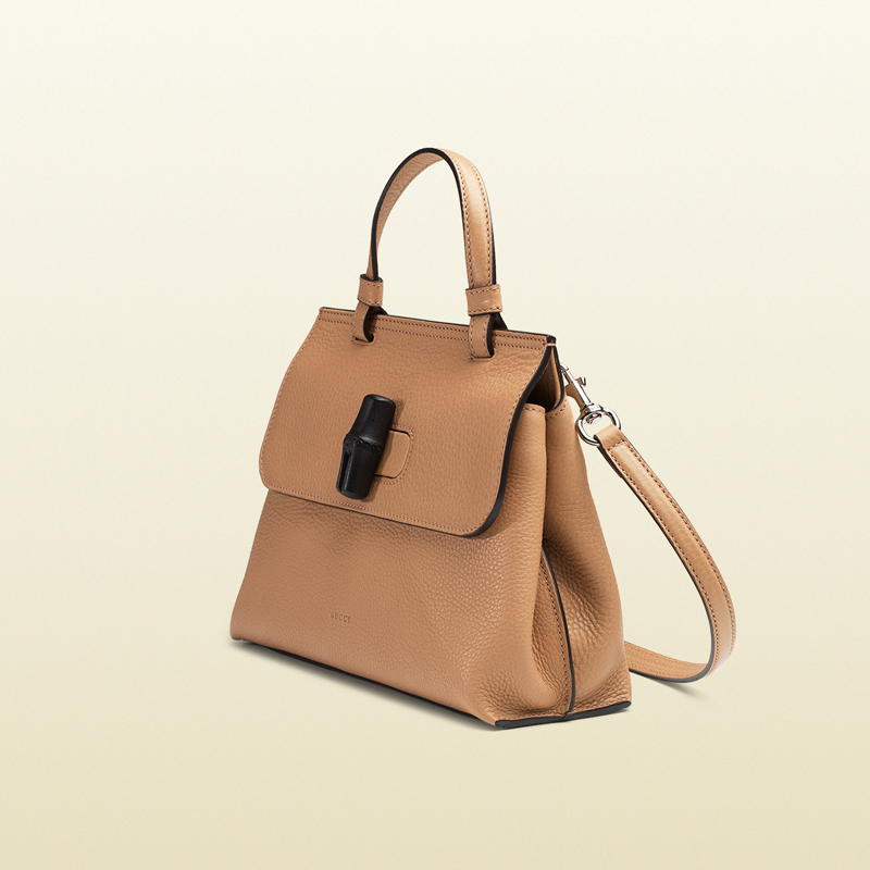 Online exclusive bamboo daily leather top handle bag