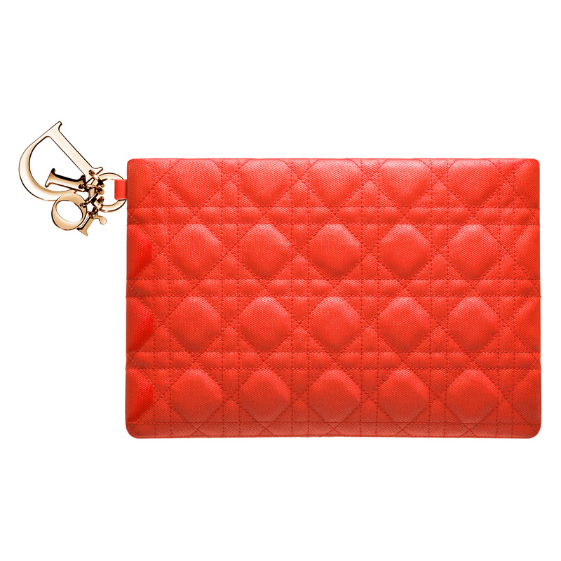 Orange canvas Dior Panarea pouch