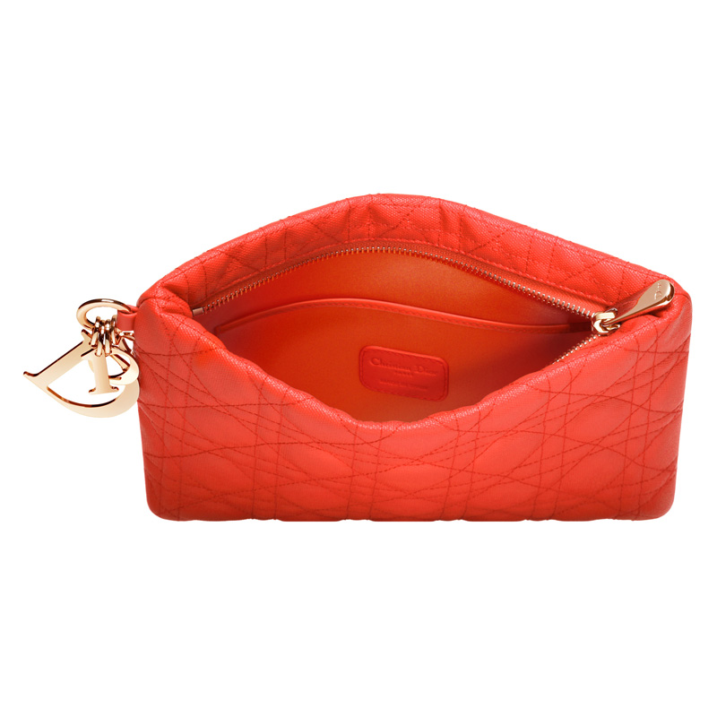 Orange canvas Dior Panarea pouch