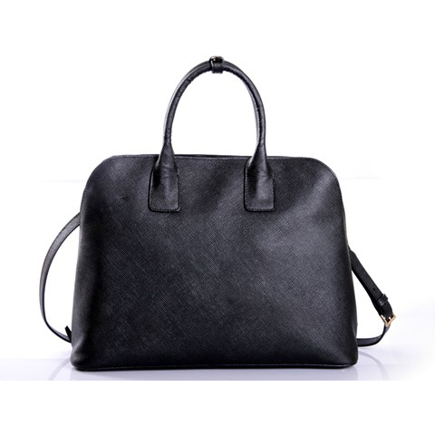 PRADA Saffiano Cuir Leather Tote Bag BN2553 in Black