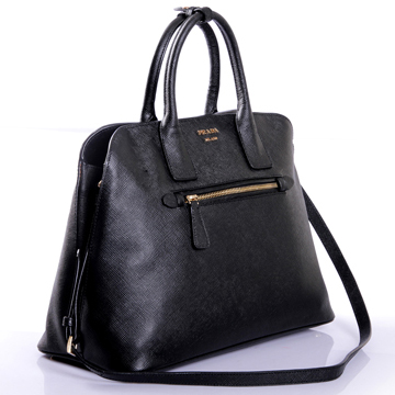 PRADA Saffiano Cuir Leather Tote Bag BN2553 in Black