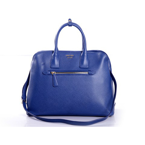 PRADA Saffiano Cuir Leather Tote Bag BN2553 in Blue