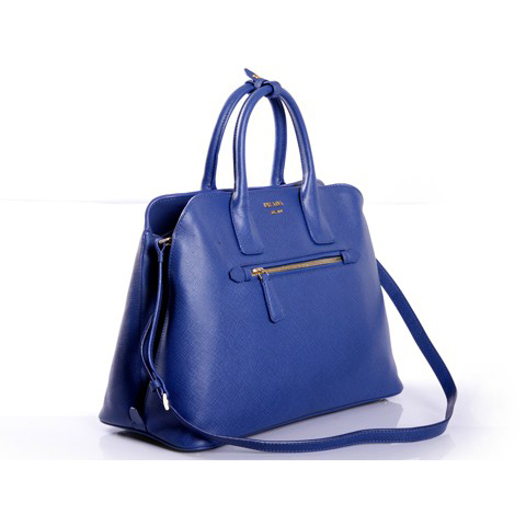 PRADA Saffiano Cuir Leather Tote Bag BN2553 in Blue