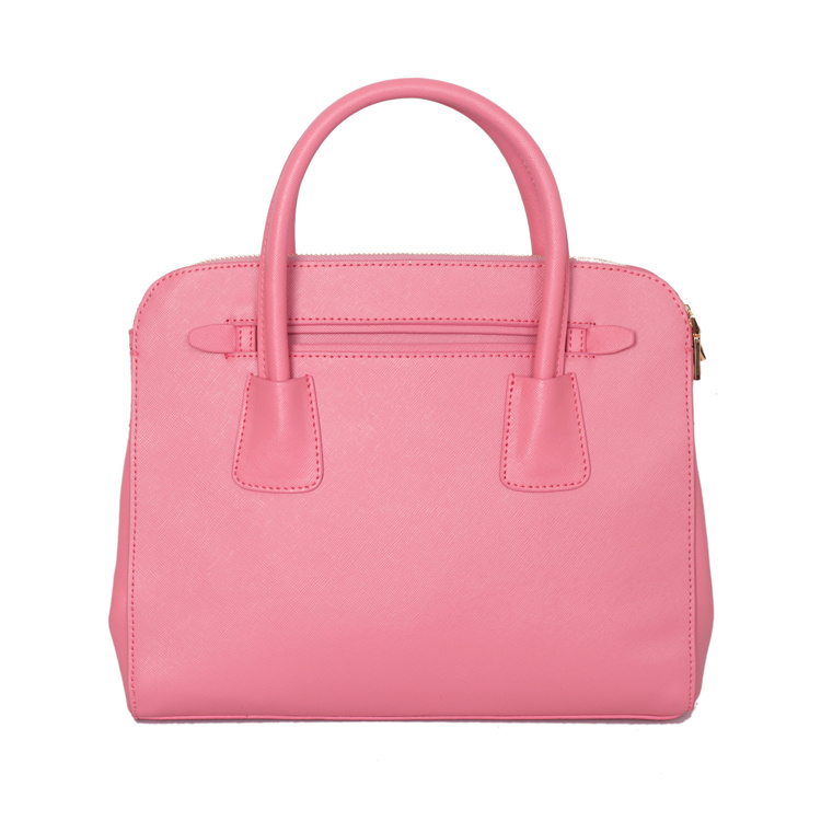 PRADA Saffiano Cuir and City Calf Leather Tote Bag BN2596 in Cherry pink