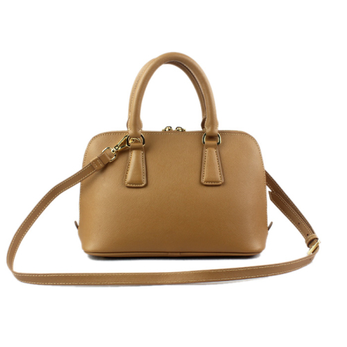 PRADA Saffiano Leather 25CM Two Handle Bag 0811 in Apricot