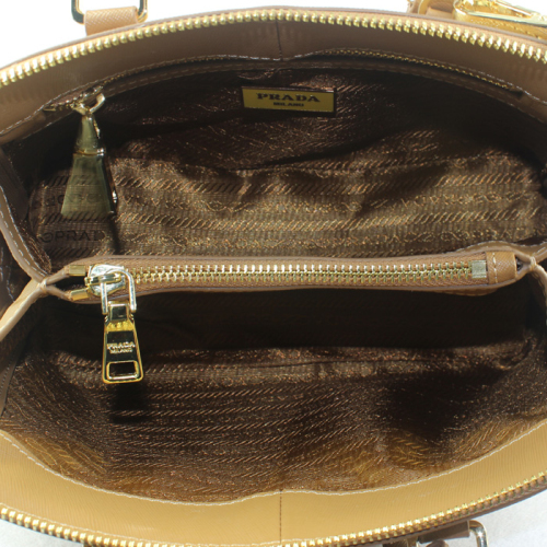 PRADA Saffiano Leather 25CM Two Handle Bag 0811 in Apricot